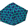 Adult Cotton Face Mask, Navy Green Circle - Face Masks - 1 - thumbnail