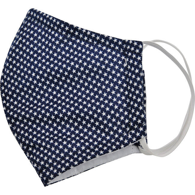Adult Cotton Face Mask, Navy Mini Stars - Face Masks - 2