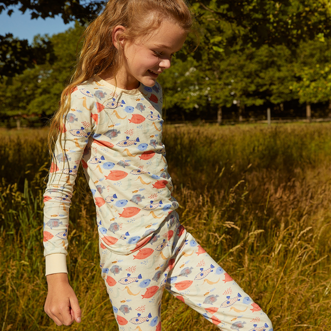 Taylor Long Sleeve Pajama Set, Kissing Fish