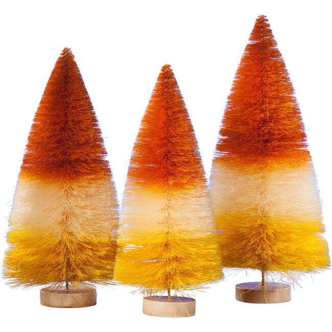 Happy Halloween Bottle Brush Trees, Set of 3 - Bethany Lowe Designs ...