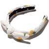 Kids Lemon Eyelet Bow Tie Knotted Headband, Yellow - Hair Accessories - 1 - thumbnail