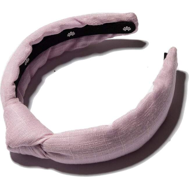 Kids Linen Knotted Headband, Purple - Hair Accessories - 1