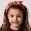 Kids Knitted Bow Tie Knotted Headband, Orange - Hair Accessories - 2