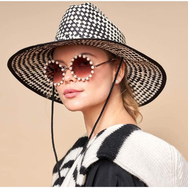 Women Straw Checkered Hat - Hats - 3