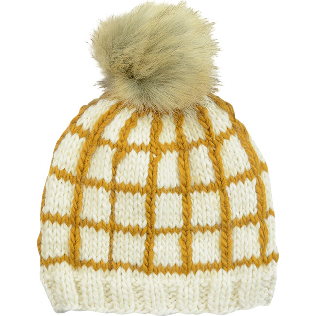 Isla Windowpane Hat, Mustard