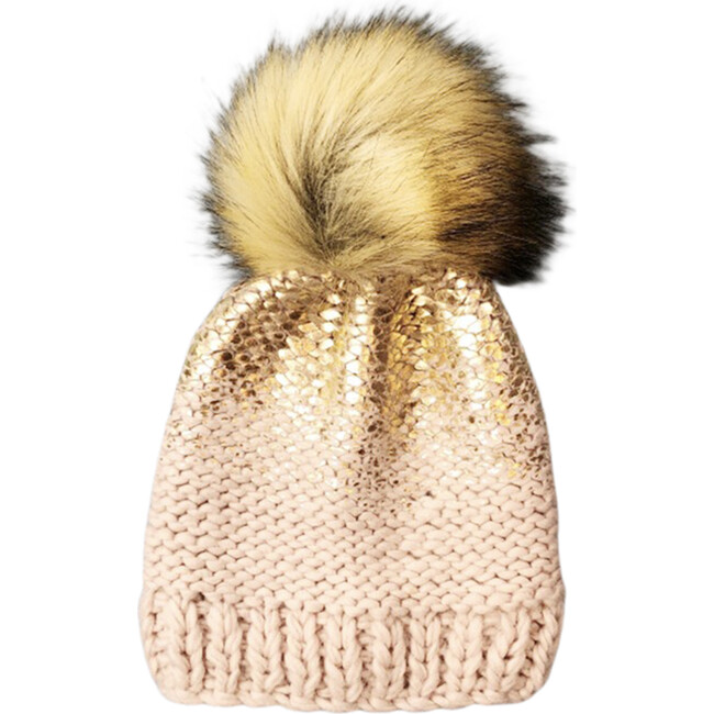 Pearl Hat, Pink and Gold - Hats - 1