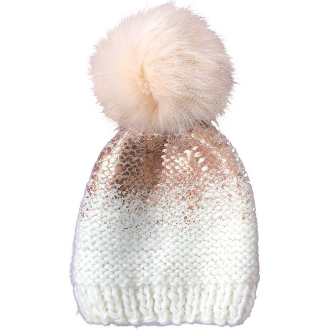 Pearl Hat, Cream and Rose Gold - Hats - 1