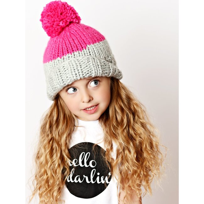 Millie Beanie, Neon Pink - Hats - 3