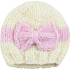 Sabrina Bow, Cream with Pink - Hats - 1 - thumbnail