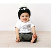 Miko Swiss Cross Knit Hat, Black & White - Hats - 2 - thumbnail
