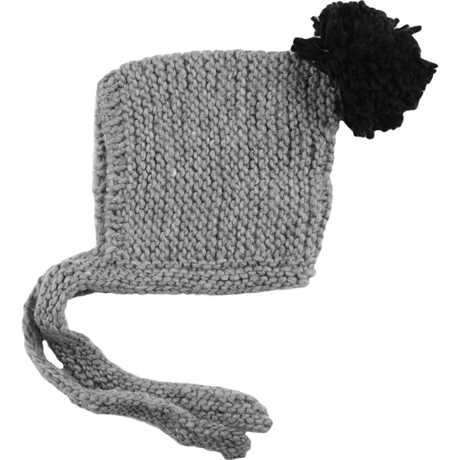 Hand Knit Bonnet, Ash