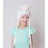 Ella Unicorn Knit Hat, White & Metallic Gold - Hats - 2