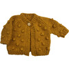 Popcorn Cardigan, Mustard - Sweaters - 1 - thumbnail