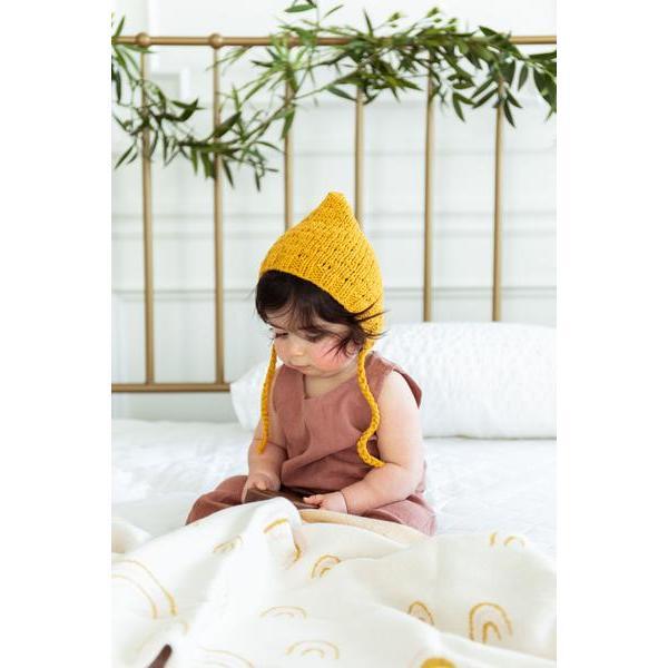 Honeycomb Bonnet, Mustard - Hats - 3