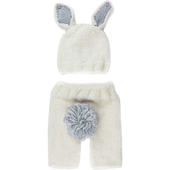 Bailey Bunny Newborn Set, White & Grey