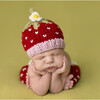 Addie Strawberry Newborn Set, Red - Hats - 2 - thumbnail