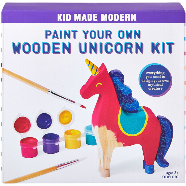 Paint Your Own Wooden Unicorn - Arts & Crafts - 1