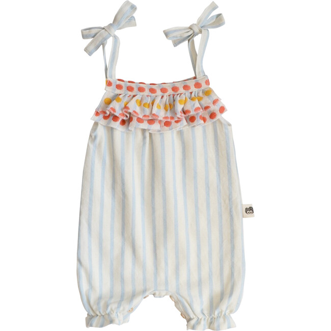 Dulce Baby Romper, Botones Amarillo Sandia - Rompers - 1
