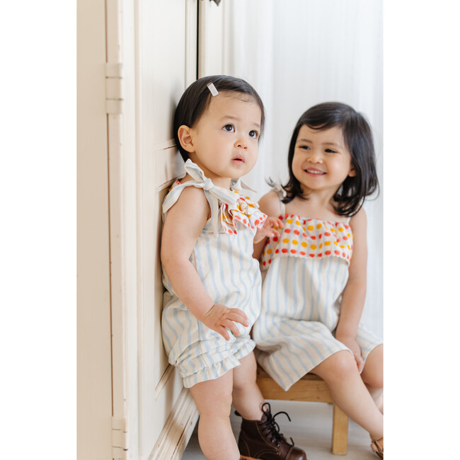 Dulce Baby Romper, Botones Amarillo Sandia - Rompers - 2