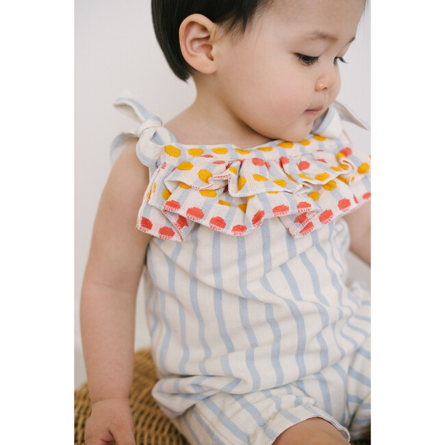 Dulce Baby Romper, Botones Amarillo Sandia - Rompers - 4