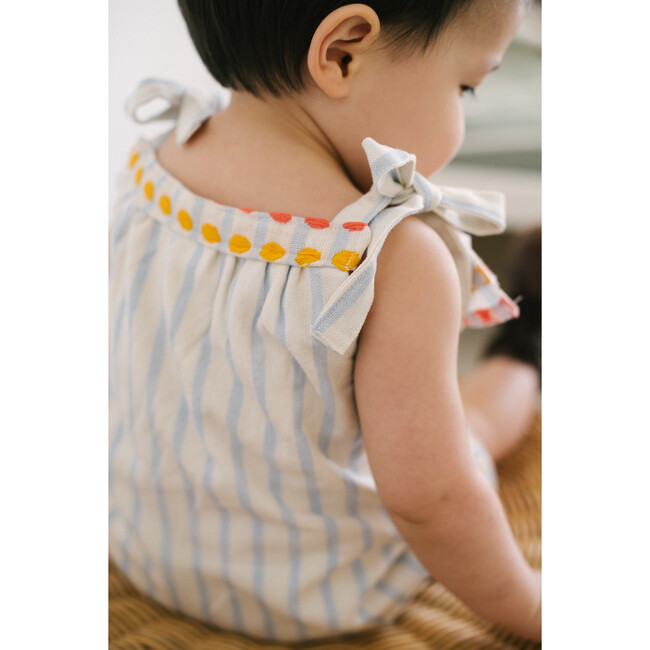 Dulce Baby Romper, Botones Amarillo Sandia - Rompers - 5