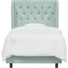 Arno Tufted Wingback Bed, Velvet Pool - Beds - 1 - thumbnail