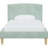 Phoenix Platform Bed, Velvet Pool - Beds - 1 - thumbnail