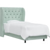 Arno Tufted Wingback Bed, Velvet Pool - Beds - 2