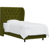 Arno Tufted Wingback Bed, Velvet Applegreen - Beds - 2