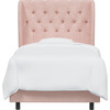 Arno Tufted Wingback Bed, Velvet Blush - Beds - 1 - thumbnail