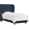 Arno Tufted Wingback Bed, Denim Woven - Beds - 2