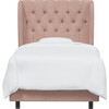 Arno Tufted Wingback Bed, Blush Woven - Beds - 1 - thumbnail