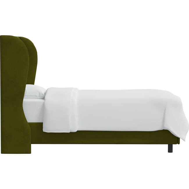 Arno Tufted Wingback Bed, Velvet Applegreen - Beds - 3