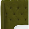 Arno Tufted Wingback Bed, Velvet Applegreen - Beds - 4