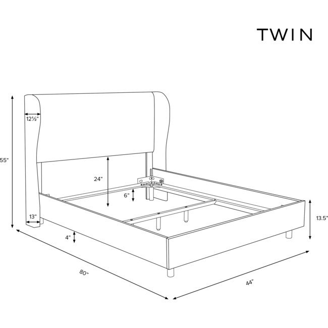 Arno Tufted Wingback Bed, Velvet Pool - Beds - 6