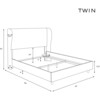 Arno Tufted Wingback Bed, Velvet Pool - Beds - 6