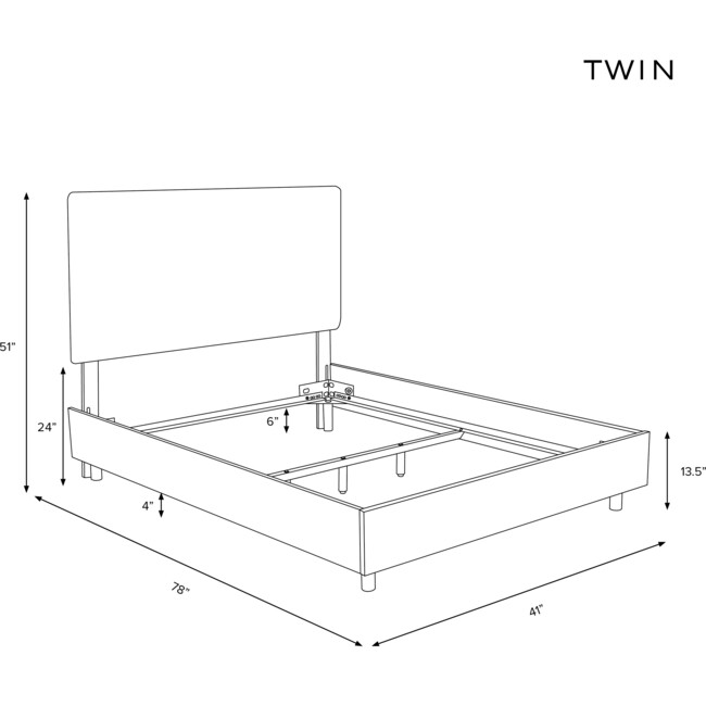 Emerson Bed, Velvet Blush - Beds - 6
