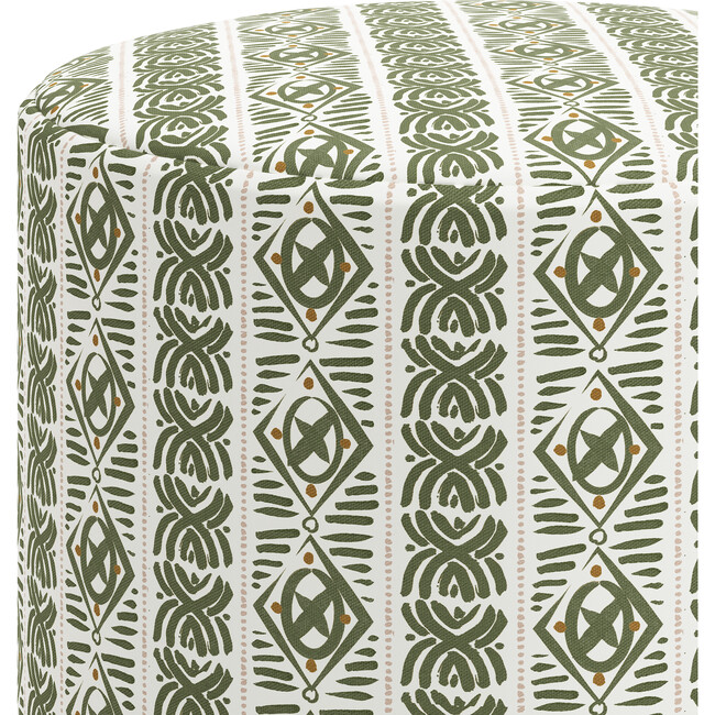 Frankie Ottoman, Boho Block Leaf - Ottomans - 2