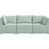Tatum 3 Piece Sectional, Velvet Pool - Accent Seating - 1 - thumbnail