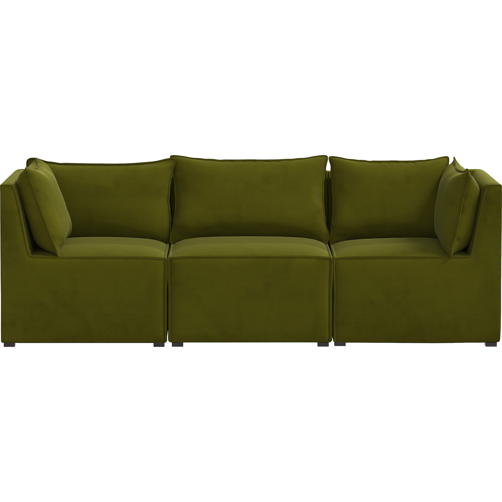 Tatum 3 Piece Sectional, Velvet Applegreen - Accent Seating - 1