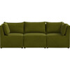 Tatum 3 Piece Sectional, Velvet Applegreen - Accent Seating - 1 - thumbnail