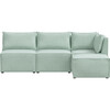 Piper 4 Piece Sectional, Velvet Pool - Accent Seating - 1 - thumbnail