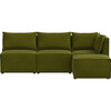 Piper 4 Piece Sectional, Velvet Applegreen - Accent Seating - 1 - thumbnail