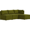 Piper 4 Piece Sectional, Velvet Applegreen - Accent Seating - 7