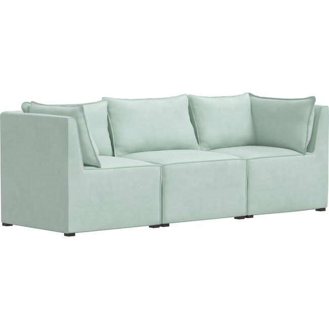 Tatum 3 Piece Sectional, Velvet Pool - Accent Seating - 6