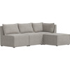 Piper 4 Piece Sectional, Milano Elephant - Accent Seating - 7