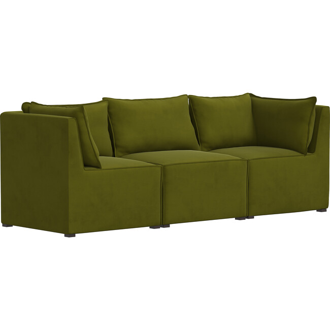 Tatum 3 Piece Sectional, Velvet Applegreen - Accent Seating - 6
