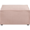 Finley Sectional Ottoman, Velvet Blush - Ottomans - 1 - thumbnail