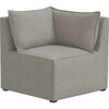 Emelia Sectional Corner Chair, Grey Boucle - Accent Seating - 1 - thumbnail