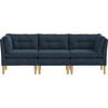 Corneila 3 Piece Sectional, Denim Woven - Accent Seating - 1 - thumbnail